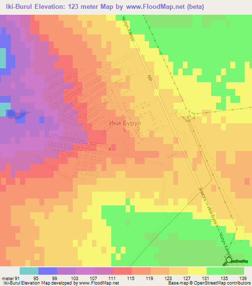 Iki-Burul,Russia Elevation Map