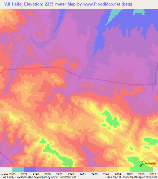 `Ali Hallaj,Iran Elevation Map