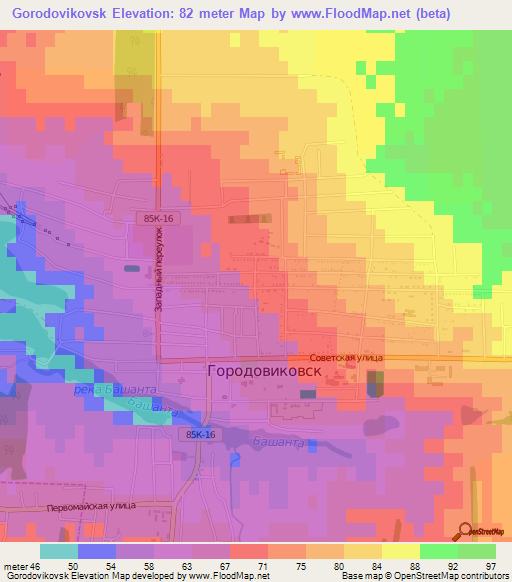 Gorodovikovsk,Russia Elevation Map