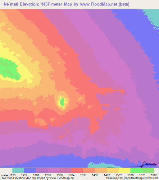 Ne`mati,Iran Elevation Map