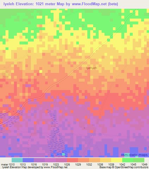 Iyeleh,Somalia Elevation Map