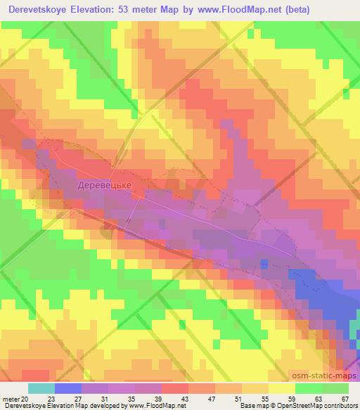 Derevetskoye,Ukraine Elevation Map