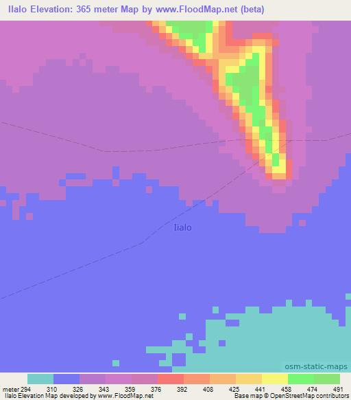 Ilalo,Somalia Elevation Map