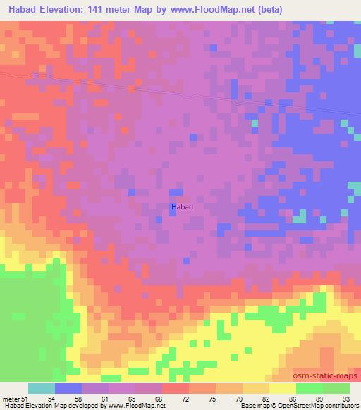 Habad,Somalia Elevation Map