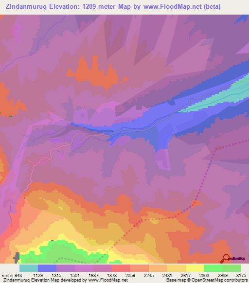Zindanmuruq,Azerbaijan Elevation Map