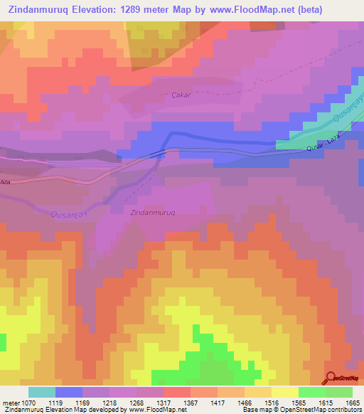 Zindanmuruq,Azerbaijan Elevation Map