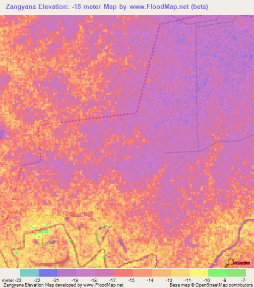 Zangyana,Azerbaijan Elevation Map