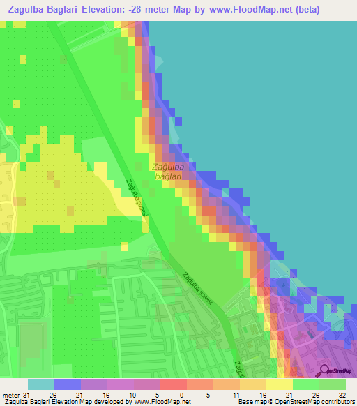 Zagulba Baglari,Azerbaijan Elevation Map