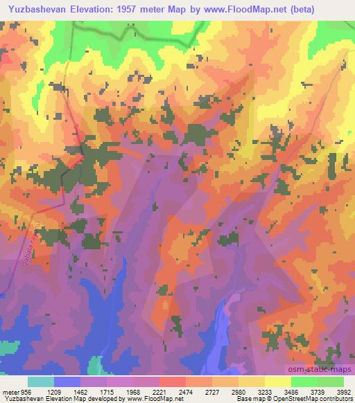 Yuzbashevan,Azerbaijan Elevation Map