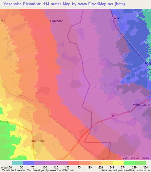 Yasaboba,Azerbaijan Elevation Map