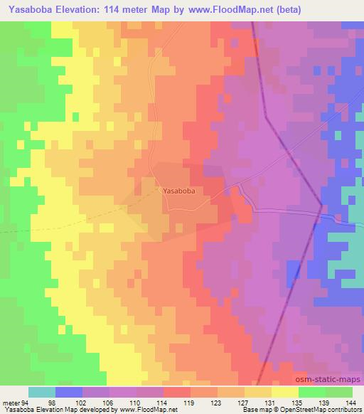 Yasaboba,Azerbaijan Elevation Map