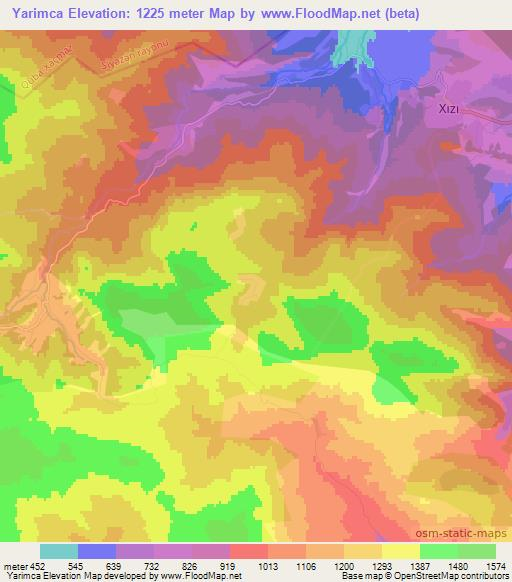 Yarimca,Azerbaijan Elevation Map