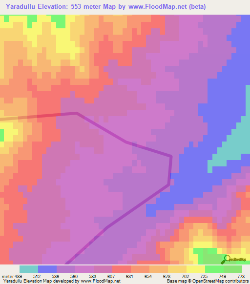 Yaradullu,Azerbaijan Elevation Map