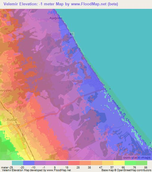 Velemir,Azerbaijan Elevation Map