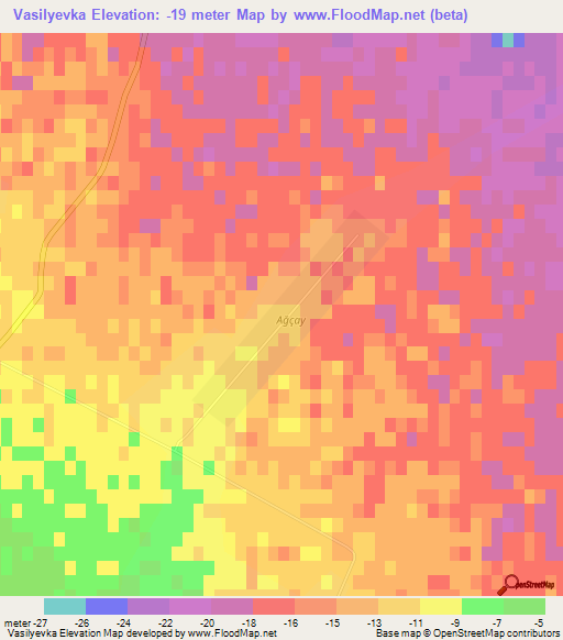 Vasilyevka,Azerbaijan Elevation Map