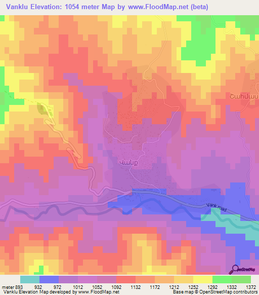 Vanklu,Azerbaijan Elevation Map