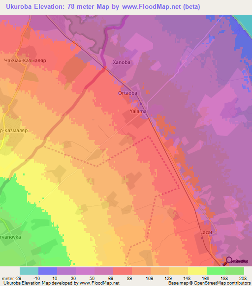 Ukuroba,Azerbaijan Elevation Map