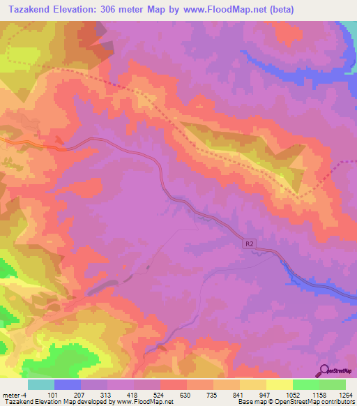 Tazakend,Azerbaijan Elevation Map