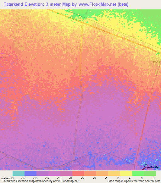 Tatarkend,Azerbaijan Elevation Map