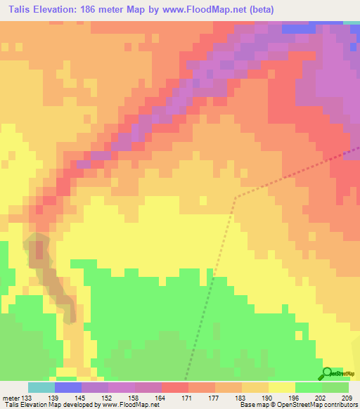 Talis,Azerbaijan Elevation Map