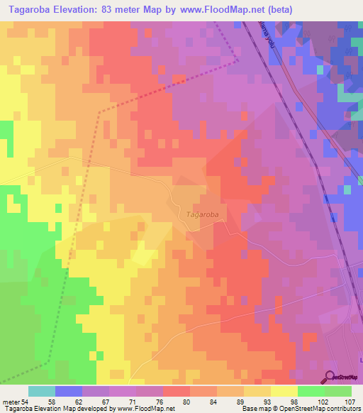 Tagaroba,Azerbaijan Elevation Map