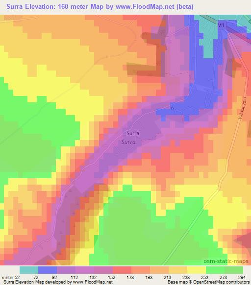 Surra,Azerbaijan Elevation Map