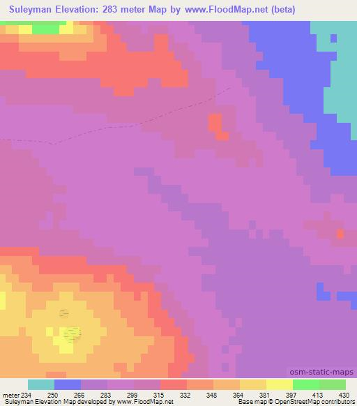 Suleyman,Azerbaijan Elevation Map