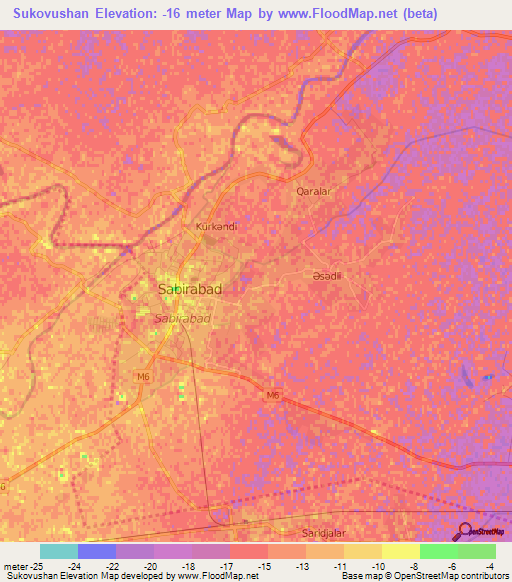 Sukovushan,Azerbaijan Elevation Map