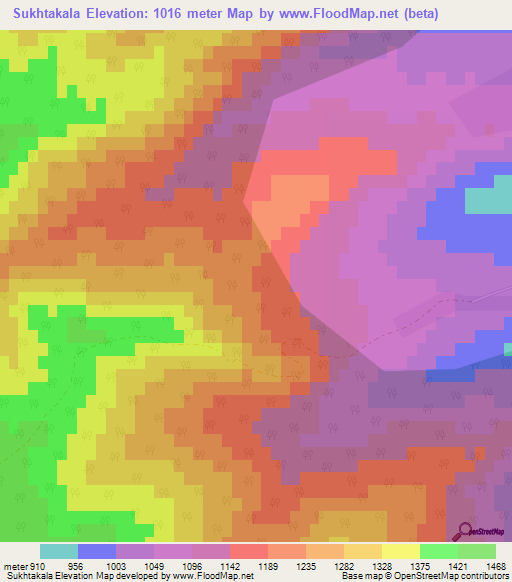 Sukhtakala,Azerbaijan Elevation Map