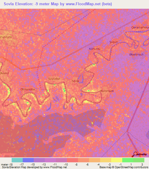 Sovla,Azerbaijan Elevation Map
