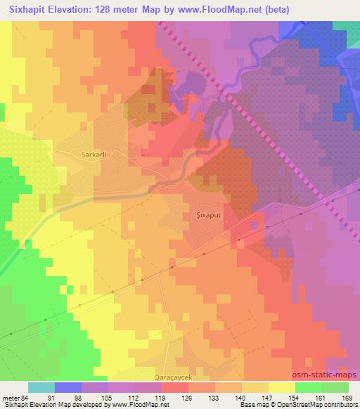 Sixhapit,Azerbaijan Elevation Map