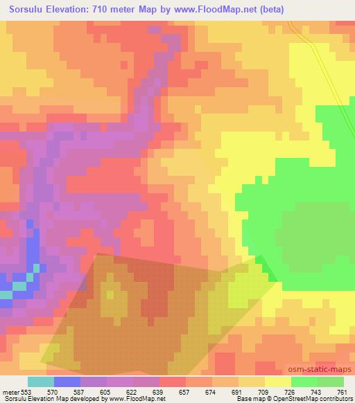 Sorsulu,Azerbaijan Elevation Map