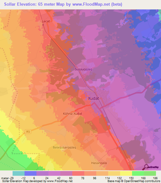 Sollar,Azerbaijan Elevation Map