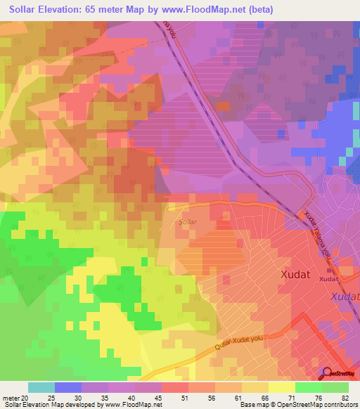 Sollar,Azerbaijan Elevation Map