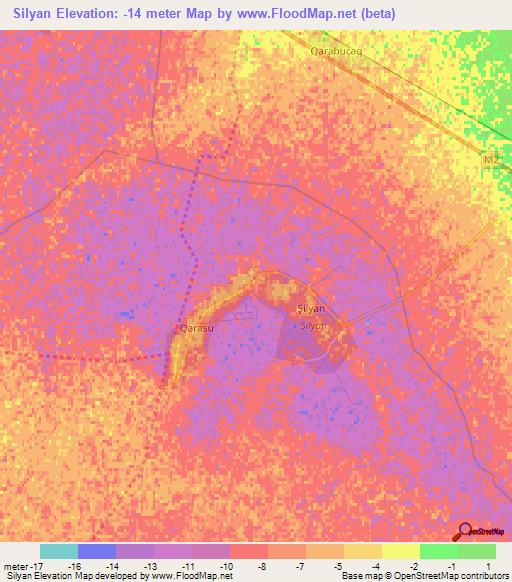 Silyan,Azerbaijan Elevation Map