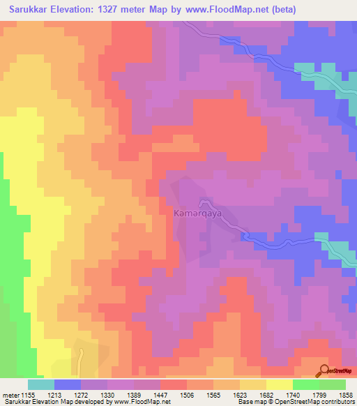 Sarukkar,Azerbaijan Elevation Map
