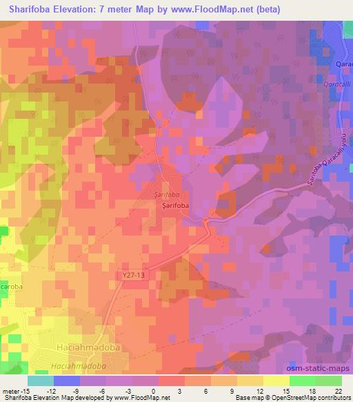 Sharifoba,Azerbaijan Elevation Map