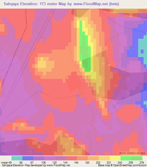 Sahqaya,Azerbaijan Elevation Map