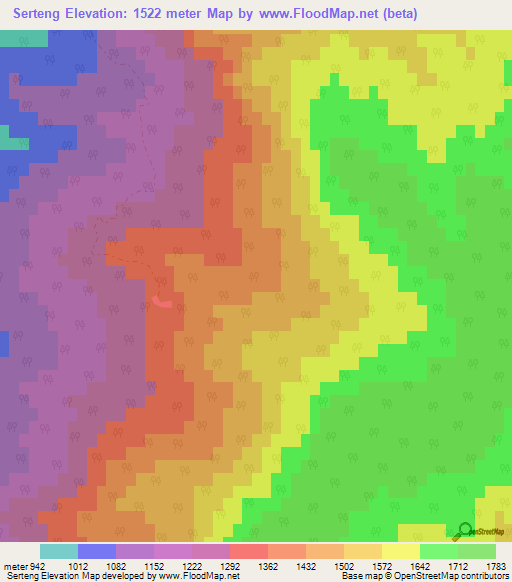 Serteng,Azerbaijan Elevation Map