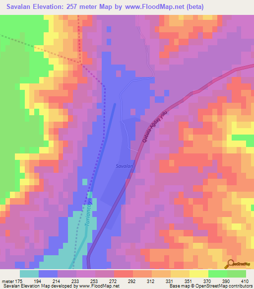 Savalan,Azerbaijan Elevation Map