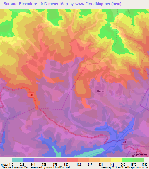 Sarsura,Azerbaijan Elevation Map