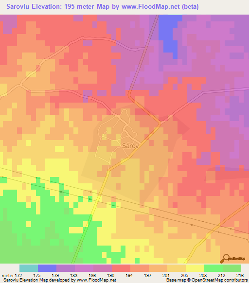 Sarovlu,Azerbaijan Elevation Map