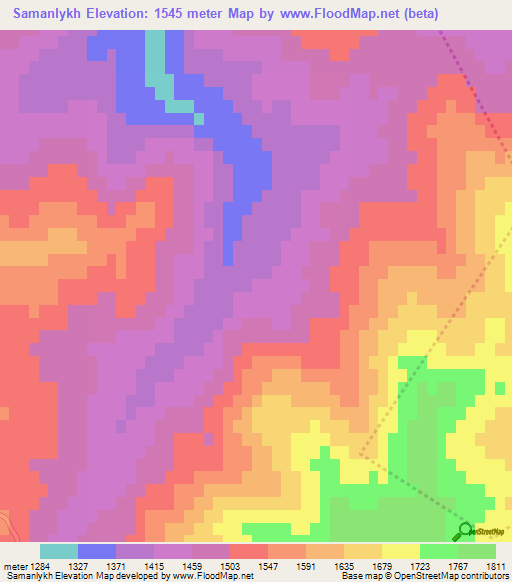 Samanlykh,Azerbaijan Elevation Map