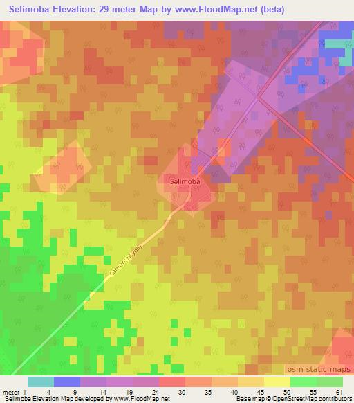 Selimoba,Azerbaijan Elevation Map