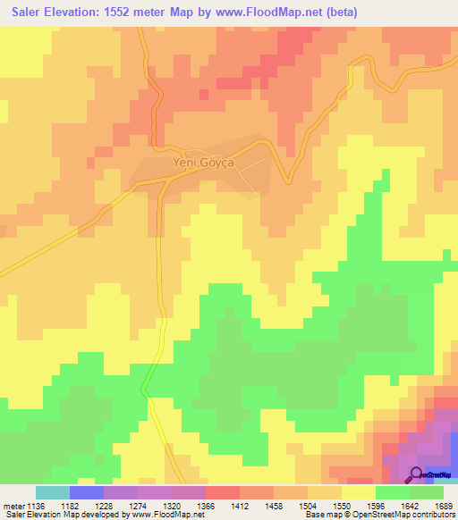 Saler,Azerbaijan Elevation Map