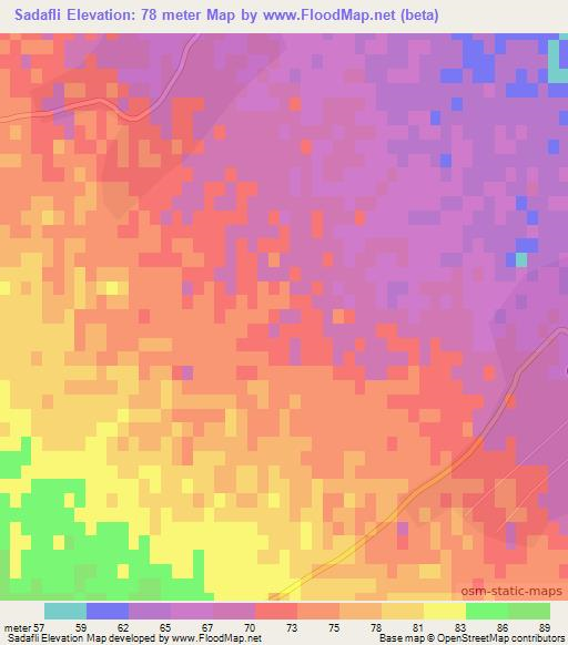 Sadafli,Azerbaijan Elevation Map