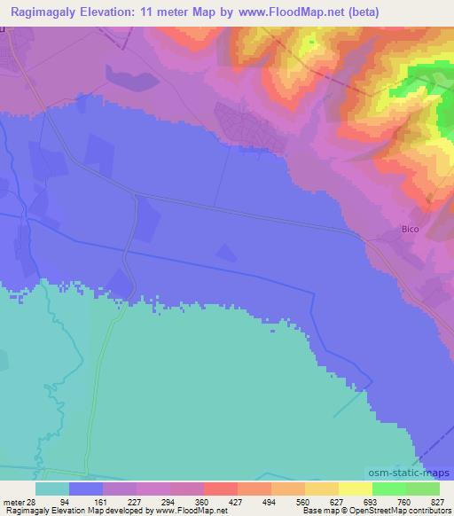 Ragimagaly,Azerbaijan Elevation Map