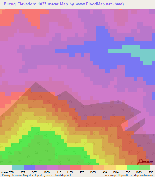 Pucuq,Azerbaijan Elevation Map