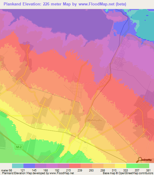 Plankand,Azerbaijan Elevation Map