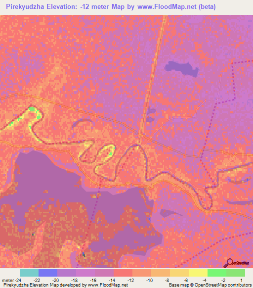 Pirekyudzha,Azerbaijan Elevation Map
